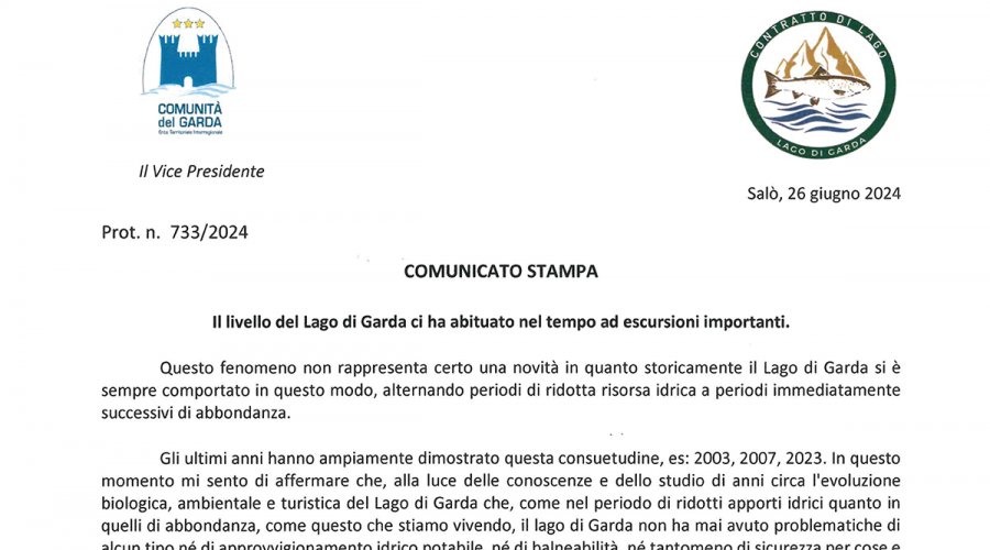 Public Announcement: Lake Garda is safe